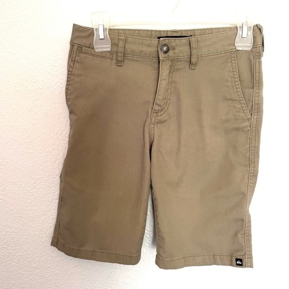 QUIKSILVER boys khaki chino shorts size 26